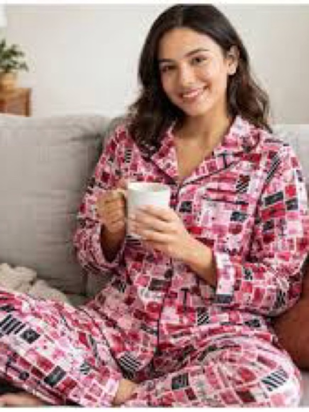 NWT Kate Spade Gift Print Pajama Set Size M Whimsical PreppyPlayful Holiday